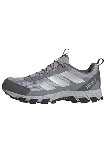 adidas Men's Terrex Rockadia Trail Running, HaloSilverSilverMetallicBetterScarlet, 11