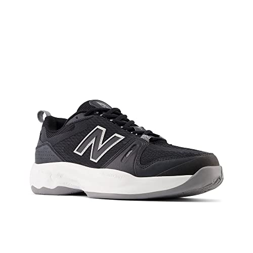 New Balance Men's Fresh Foam X 1007 V1 Tennis Shoe, Black/Grey, 10 XW
