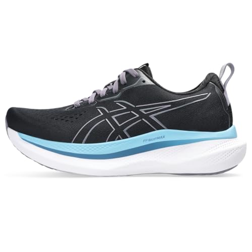 ASICS Women's GLIDERIDE MAX Running Shoe, 10, Black/Carrier Grey