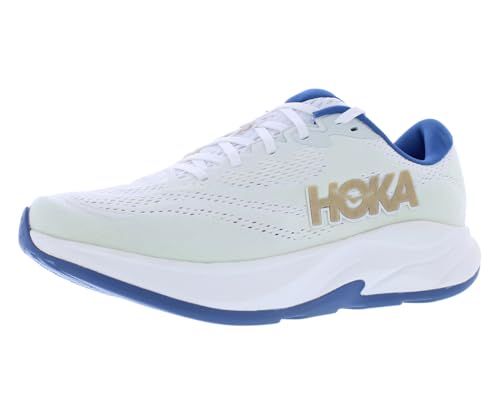 HOKA Rincon 4 Mens Shoes Size 10.5, Color: Frost/Gold - product image