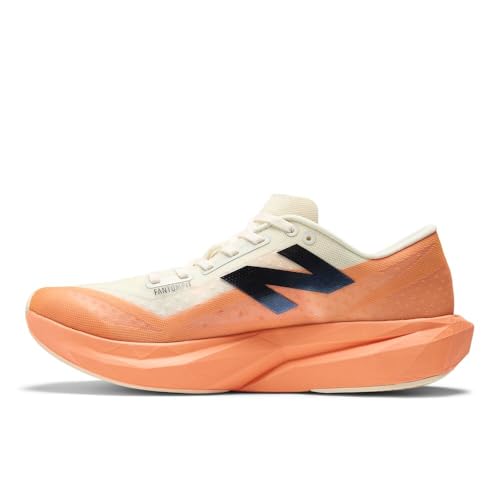 New Balance Men's FuelCell Rebel V4 Running Shoe, Hot Mango/Angora/Black, 16 M