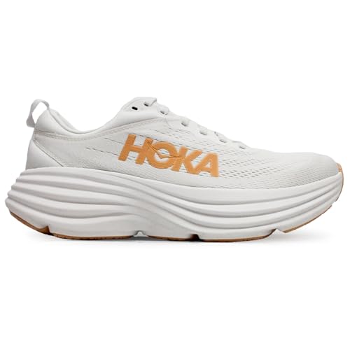 Hoka Women's Bondi 8 White/Cantaloupe 9.5 Medium - product image