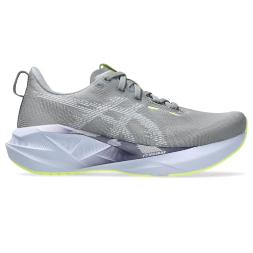 ASICS Women's NOVABLAST 5 Running Shoe, 7.5, Gravel/Blue Fade