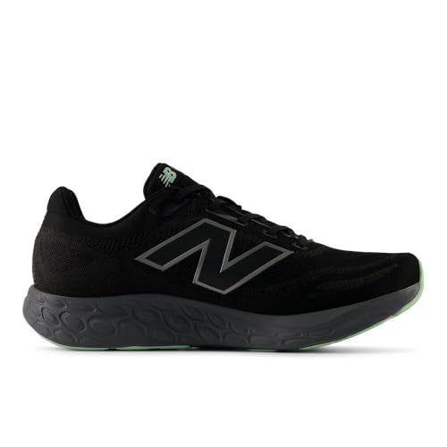New Balance Men's Fresh Foam 680 V8 Waterproof Running Shoe, Black/Castlerock/Lab Green, 10 M
