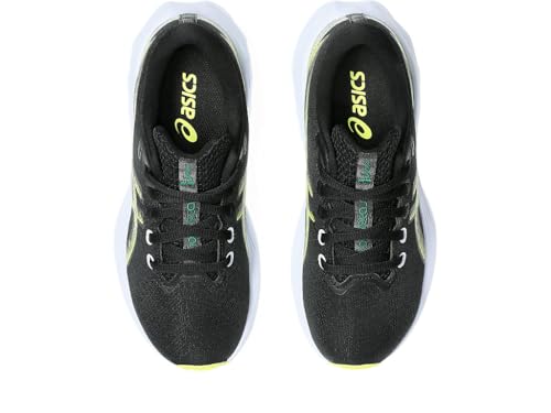 ASICS Kid's NOVABLAST 5 Grade School Running Shoe, 5, Black/Citron
