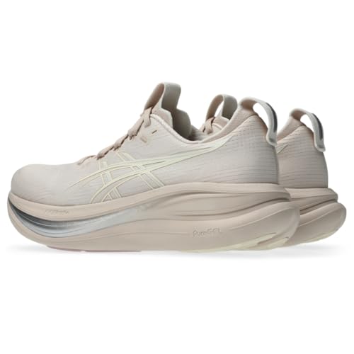 ASICS Women's Gel-Nimbus 28 Running Shoes, 9, Mineral Beige/Cream