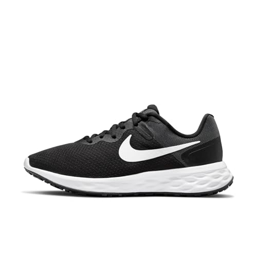 Nike W Nike Revolution 6 Nn, Women's Sneaker, Black White Dk Smoke Grey Cool Grey, 10