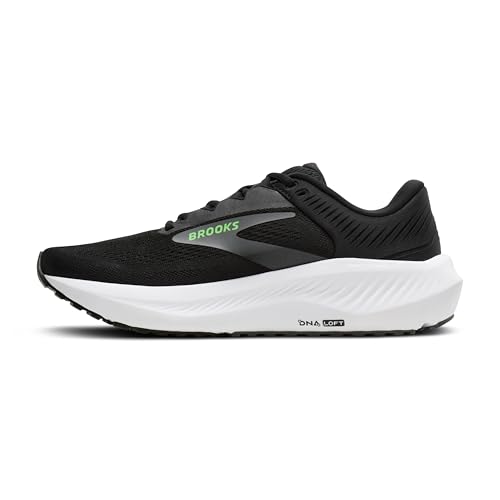 Brooks Men’s Anthem 8 Neutral Running Shoe - Black/Grey/Green - 8.5 Medium