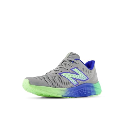 New Balance Kid's Fresh Foam Arishi V4 Hook & Loop Running Shoe, Grey, 1 Little Kid