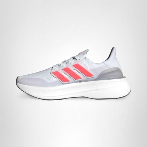 Adidas Men's Ultraboost 5, White/Solar Red/Halo Silver, 8