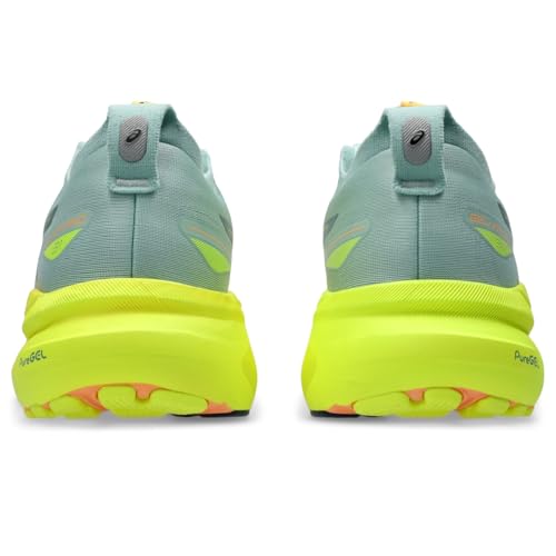 ASICS Women's Gel-Kayano 31 Running Shoes, 5.5, Light Celadon/Safety Yellow