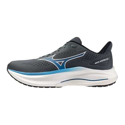 Mizuno Men's Wave Inspire 22 Running Shoes – Dark Slate/Blue Jewel – 10.5 side view