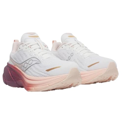 Saucony Women's Hurricane 25 Sneaker, White/Cameo, 8