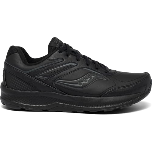 Saucony Women's Echelon Walker 3 Walking Shoes, Black, 9 Wide