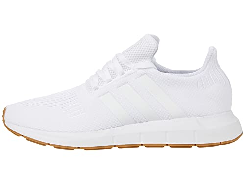 adidas Originals Men's Swift Run Shoe, White/White/Gum, 9.5