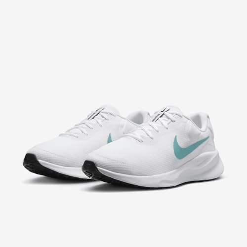 Nike Revolution 7 Men's Road Running Shoes (FB2207-103, White/Pure Platinum/Dusty Cactus) Size 11