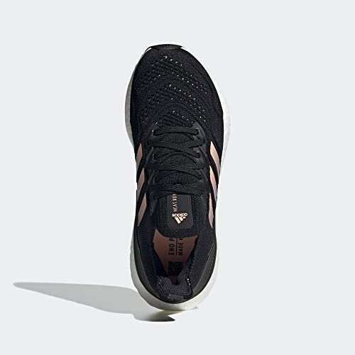 adidas Women's Ultraboost 22, Black/Clear Orange/Crystal White, 8