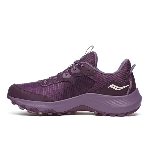 Saucony Women's Aura Tr Hiking Shoe, Plum/Pearl, 7.5