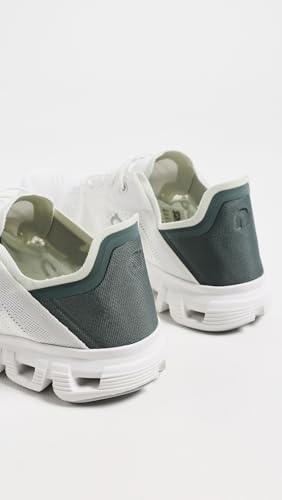 On Men's Cloud 6 Coast Sneakers, Ivory | Olive, 9 Medium US