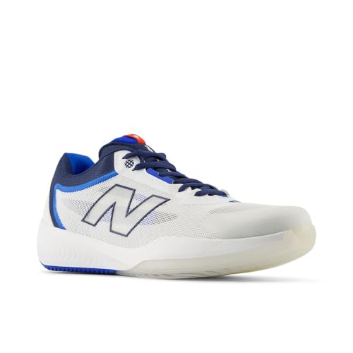 New Balance Men's FuelCell 996 V6 Tennis Shoe, White/Team Navy, 11 M