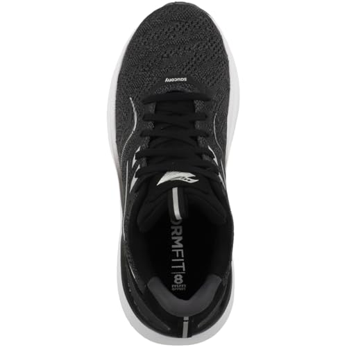 Saucony Women's Echelon 9 Sneaker, Black/White, 7