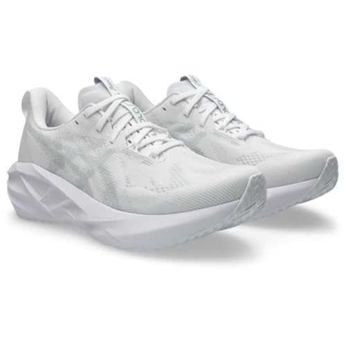 ASICS Men's NOVABLAST 5 Running Shoes, 12, White/Piedmont Grey