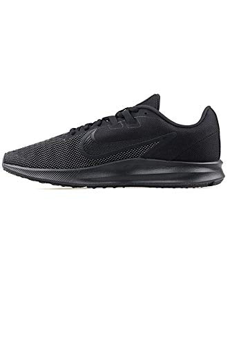 Nike Downshifter 9 Men's Running Shoes, Lightweight Mesh Men's Sneakers, Black-Anthracite, 7