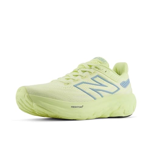 New Balance Women's Fresh Foam X 1080 V13 Running Shoe, Limelight/Chrome Blue/Silver Metalic, 13 M - product image