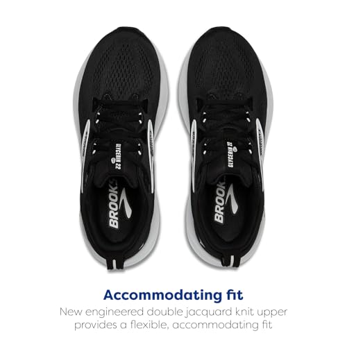 Brooks Women’s Glycerin 22 Neutral Running Shoe - Black/Grey/White - 9.5 Medium