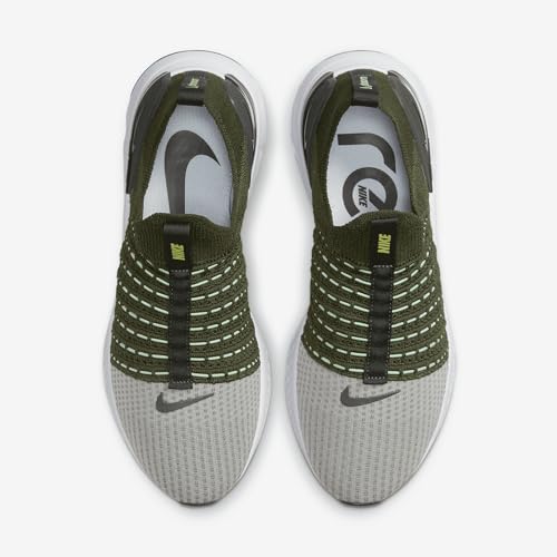 Nike React Phantom Run Flyknit 2 Men's Road Running Shoes (DX2311-300, Rough Green/Sequoia/Enamel Green) Size 7.5