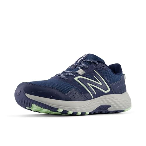 New Balance Men's 410 V8 Trail Running Shoe, Nb Navy/Vintage Indigo/Melon Water, 9.5 M