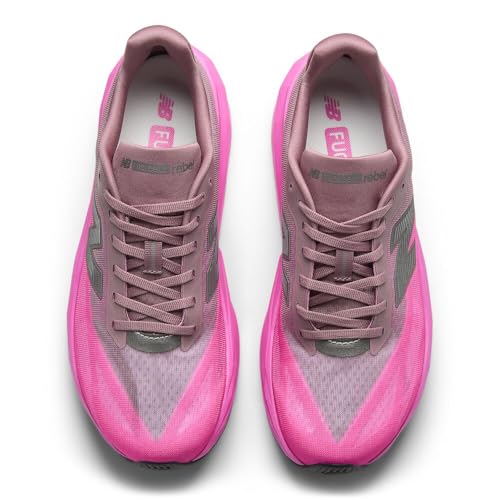 New Balance Men's FuelCell Rebel V5 Running Shoe, Pink Heat/Rosewood, 11.5