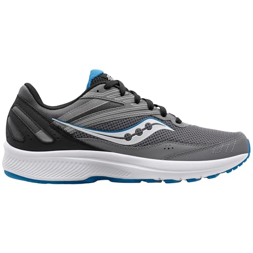 Saucony Men's Cohesion 15 Sneaker, Charcoal/Topaz, 12.5