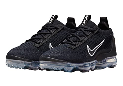 Nike W Air Vapormax 2021 FK Women's Gymnastics Shoes, Fk Black White Silver Metallic, 6 US