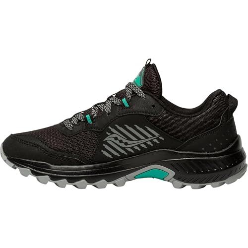 Saucony Women's Excursion TR15 GTX Sneaker, Black/Jade, 7