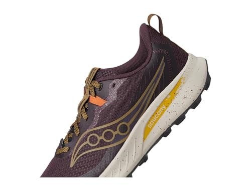 Saucony Men's Peregrine 15 Sneaker, Wine/Kodiak, 10.5