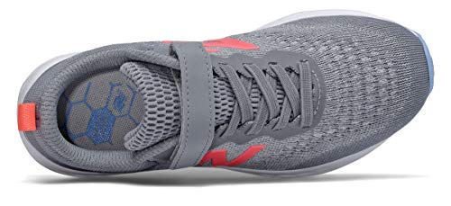 New Balance Kid's Fresh Foam Arishi V3 Alternative Closure Running Shoe, Gunmetal/Tahitian Pink/Team Carolina, 7 W US Big Kid (8-12 Years)