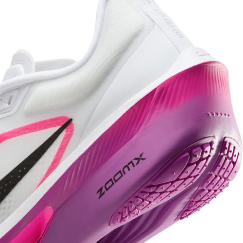 Nike Women's Zoom Fly 6 Competition Running Shoes, White Black Vivid Grape Hyper Pink, 9