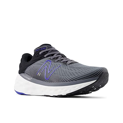 New Balance Men's Fresh Foam X 840F V1 Running Shoe, Castlerock/Marine Blue/Black, 10 M