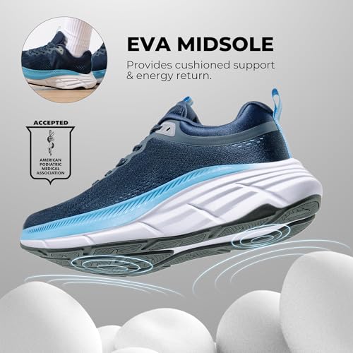NORTIV 8 Men's Walking Shoes Running Tennis Sneakers,Blue,8