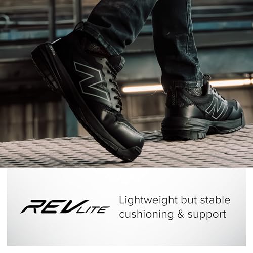 Men's New Balance Quikshift Composite Toe Industrial Work Shoes in Black/Black/Black alternate view 5