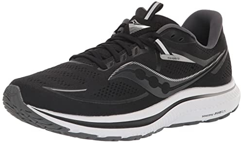 Saucony Omni 21 Men's Running Shoe, Black/White, 8.5 Wide