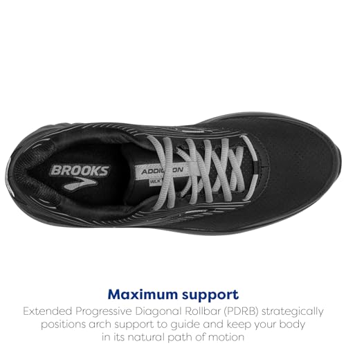 Brooks Men's Addiction Walker Suede Walking Shoe - Black/Primer/Black - 9 Medium
