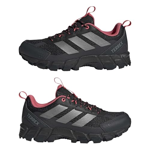 adidas Women's Terrex Rockadia Trail Running, Carbon/Black/Pure Turbo, 9