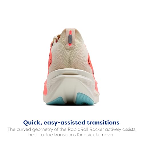 Brooks Women's Hyperion Max 3 Neutral Running Shoe - Coconut/Fiery Coral/Atomizer - 10.5 Medium