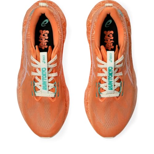 ASICS Unisex NOVABLAST 5 Tokyo Running Shoes, 10.5M / 12W, Sun Peach/White