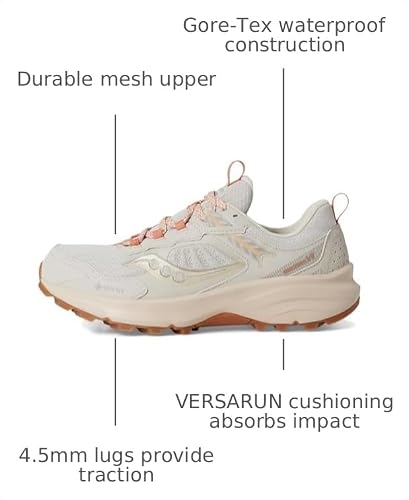 Saucony Women's Excursion Tr17 GTX Sneaker, Oat/Clay, 11