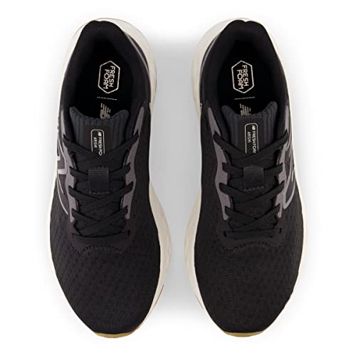 New Balance Women's Fresh Foam Arishi V4 Running Shoe, Black/Light Gold Metallic/Gum 2, 8