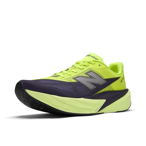 New Balance Men's FuelCell Rebel V5 Running Shoe, Alkaline Green/Boysenberry, 10.5