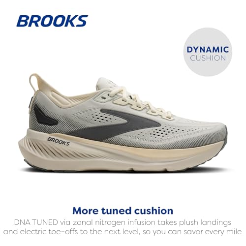 Brooks Men’s Glycerin 23 Neutral Running Shoe - Coconut/Bleached Sand/Grey - 15 Medium